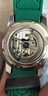 马克华菲（MARK FAIRWHALE）手表男士机械表全自动赛车系列双面镂空国表飞轮夜光防水潮流男表 银壳绿面胶带款 实拍图