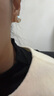 PWL韩国fever同款施家珍珠耳钉女999足银名媛澳白养耳洞爆款耳环耳饰 粉光珍珠耳钉12mm 实拍图