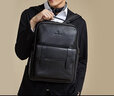 暇步士（Hush Puppies）双肩包男大容量商务15.6英寸电脑包旅行书包时尚牛皮包生日礼物 实拍图