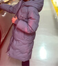 英氏（YEEHOO）女童羽绒服儿童保暖外套冬季时尚淑女中长款中大童装洋气冬装新款 字母小花-灰蓝色 140 实拍图