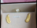 周生生黄金耳钉一对 爱情密语羽毛 足金耳饰耳环女86820E计价 3.4克 实拍图