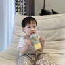 可菲尼（cofene）新生婴儿翻盖奶瓶0-6-12个月一岁以上宽口径ppsu仿真防胀气吸管杯 240ml奶白 （10个月+）配吸管 实拍图