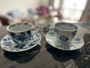 陶趣居日本进口蓝凛堂陶瓷咖啡杯碟套装日式青花釉下彩红茶杯家用下午茶 花伊万里杯碟组合 实拍图