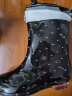 回力雨鞋女士款保暖时尚雨水鞋靴防水不易滑加绒加棉HL523粉点黑36码 实拍图
