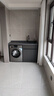 希尚可定制洗衣机柜加厚蜂窝铝切角阳台柜滚筒洗衣机伴侣石英石洗衣柜 135cm灰色右盆【白盆备注】 实拍图