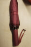 惠寻 京东自有品牌 24骨自动雨伞 大号折叠黑胶晴雨两用伞 酒红 实拍图