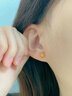 中国黄金（CHINA GOLD）雪花黄金耳钉女款足金耳环养耳洞耳饰品情人节生日礼物送女友老婆 挚爱礼盒+雪花耳钉 约0.8g 实拍图