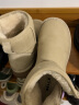百丽保暖舒适雪地靴女潮流短靴B1729DD3 米白色 38 实拍图