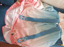 罗蒙女童汉服新中式古装秋款唐装中国风演出服 汉服茶白色两件套 130 实拍图
