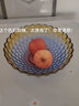 宝驰水晶玻璃水果盘透明欧式果盘客厅糖果盘厨房用品零食盘客厅干果盘 七彩琉璃色大号 实拍图