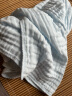 全棉时代婴儿浴巾6层水洗纱布浴巾 宝宝纯棉毛巾礼盒 蓝色95*95cm 实拍图