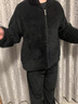 俞兆林睡衣男冬天法兰绒加厚加绒保暖套装秋冬季男士珊瑚绒可外25年新款 NSCJF-黑色舒棉绒拉链 2XL (建议150-180斤) 实拍图