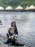 邦帛世民族风披肩针织外搭女围巾新疆西藏云南川西旅行穿搭旅游斗篷披风 民族风披肩【七彩蓝】 实拍图