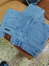 AEMAPE苹果纯棉秋冬季牛仔裤中老年高腰深裆宽松直筒爸爸装百搭加绒长裤 （厚款）A款#浅蓝色 29 (2尺2) 实拍图