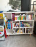 木以成居书架落地置物架简约书柜客厅卧室简易玩具收纳柜白色三层 实拍图