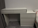 梳妆台卧室简约奶油风实木化妆桌高级感斗柜书桌一体转角可伸缩 奶油白【送货上门包安装】 1米桌+0.6米柜【三斗柜】 实拍图