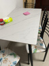 曼丘岩板餐桌家用轻奢现代简约小户型饭桌客厅长方形大理石餐桌椅组合 哑光白27mm（单桌）其他颜色留言 1.2m *宽70cm【推荐】 实拍图