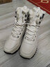 AI真皮雪地靴2025冬季新款女鞋厚底短靴马丁靴加绒加厚棉鞋防水靴子 米色M58290 39 实拍图