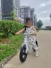 永久K8儿童平衡车1-3岁男 滑步车4-6岁小孩滑行车 女宝宝单车溜溜车 白色 【镁合金 一体轮】 12寸 85-120cm 实拍图