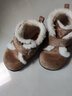卡特兔童鞋儿童雪地靴男宝宝棉鞋加绒女童学步鞋毛毛鞋婴儿冬季机能鞋子 棕色 23 内长14.0cm  脚长13.0-13.5 实拍图
