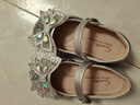 斯纳菲春秋皮鞋女童公主鞋中大童格利特水晶鞋舒适儿童表演鞋月光银27 实拍图