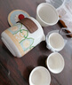 瓷牌茗茶具（cipaiming teaset）旅行茶具套装户外便携式陶瓷快客杯一壶四杯办公室功夫茶壶泡茶 白古茗一壶三杯+茶叶罐+便携包 实拍图