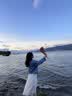 德玛纳【法式风情连衣裙】浪漫主义气质显白轻松度假风褶皱肌理感裙女 实拍图