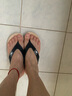 拖鞋女外穿高跟女款凉拖 2020时尚百搭增高厚底ins气质夏网红同款 人字拖黑色 36码 实拍图