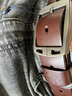 美洲野牛皮带男头层牛皮休闲复古真皮针扣裤带牛仔裤男士腰带生日礼物 深棕 120cm -125CM（建议200斤以内） 实拍图
