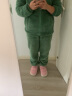 红豆居家睡衣女秋冬季法兰绒女士家居服拉链款套装可外穿 女-海藻绿160 实拍图