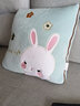 南极人加厚折叠抱枕被子两用珊瑚绒空调毯子午睡办公室汽车载枕头二合一 刺绣小兔-天蓝（双面牛奶绒） 折叠50*50CM展开被子145*190CM 实拍图