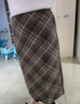 百图betu女装冬季新款半身裙直筒复古格纹百搭显瘦裙子女2410D04 咖格 M 实拍图