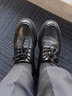 骆驼（CAMEL）通勤英伦复古牛皮商务正装休闲皮鞋男 G13A155022 黑色 40  实拍图