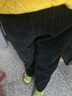 宝娜斯雪尼尔灯芯绒阔腿裤女外穿秋冬加绒高腰垂感直筒保暖休闲学生裤子 黑色（加绒款）【小个子款】 S码(适合80-100斤) 实拍图