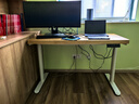 木藝生电动升降架子桌腿双电机可调节升降电脑桌站立支架办公书桌桌子腿 椭圆双电机线槽款白适1.1-2米板 加厚钢架 实拍图