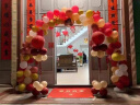 纳丽雅结婚气球拱门布置婚礼场景门口套装充气室外气球装饰 百年好合款（喜字贴纸挂饰） 实拍图
