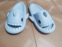 迟到时光鲨鱼拖鞋男居家新品厚底软底防滑凉拖鞋男士四季室内凉拖鞋女外穿 雾霾蓝 44-45 【适合44-45码】 实拍图