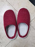 卡帝乐鳄鱼（CARTELO）棉拖鞋男女士秋冬季家居家用室内外穿情侣棉鞋 XH106 红色 40-41 实拍图