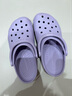 CROCS卡骆驰经典洞洞鞋儿童鞋户外童鞋休闲凉鞋拖鞋/206991/206990 淡紫色-530(含智必星) 37 (225mm) 实拍图