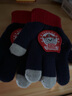 汪汪队立大功汪汪队儿童手套冬季男童手指套保暖挡风毛线宝宝五指手套女童玩雪 藏青毛毛(3-7岁） 实拍图