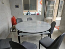 晨巢 岩板餐桌 实木餐桌椅组合现代简约可伸缩折叠吃饭桌子餐厅家具 12MM岩板餐桌-101皮椅款 1.35米一桌六椅 实拍图