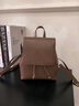 viney新款双肩包女大容量旅行包百搭初高中大学生牛皮背包轻便通勤书包 【复古棕】送老婆女朋友高端实用 高颜值百搭户外出行简约旅游包 实拍图