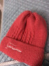 HKYI绒线帽 女毛线帽女韩版百搭针织帽加绒加厚套头帽套装保暖月子帽 酒红【只有帽子】 实拍图