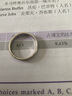 老银匠s999足银情侣戒指女光面闭口素圈简约可刻字足银男女款情侣戒指 19号/周长58.7mm 可刻字/含证书 实拍图