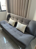 灯芯绒折叠沙发床两用客厅小户型多功能懒人沙发布艺可拆洗折叠床 浅灰色（海绵款） 三人位平铺尺寸190*120*40cm 实拍图