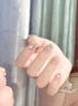 Albeville碎钻爆闪裸色穿戴甲2026年新款堆钻短款指甲贴片高级成品新娘美甲 水晶雨落 1件 LP-367 实拍图