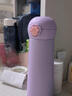 乐扣乐扣（LOCK&LOCK）少女可爱猫猫萌系弹跳带茶漏保冷保温杯 LHC3293GRP-400ML 实拍图
