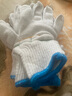 安力 棉线手套劳保加厚防滑耐磨工地干活工业防护劳工劳保用品白棉纱500蓝边手套 一双体验装 实拍图
