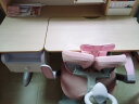 OUTOON德国儿童学习桌书桌可升降实木课桌家用小学生写字桌椅套装 粉色B3椅+实木桌长 100cm 双靠背 实拍图
