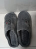 惠夫人秋冬季棉拖鞋女家用冬季室内防滑家居情侣可爱毛绒男月子鞋冬天 字母 深灰 46-47 (适合45-46码穿) 实拍图